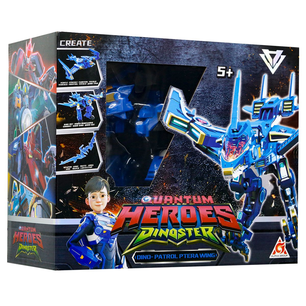 Динозавр-трансформер Dinoster - Мега Дино-Петрол Птера Винг  фото 5