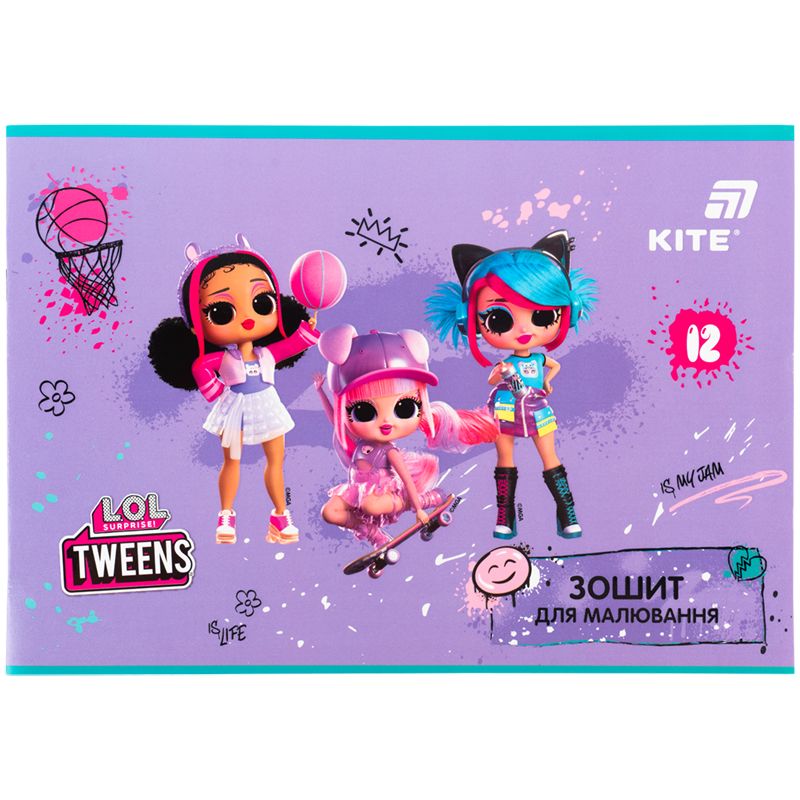 Зошит для малювання, 12 арк. , скоба, гібр.  лак + УФ лак,  LO  фото 5