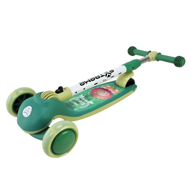 Самокат дитячий 3-х коліс, 2 колеса - PU світло, заднє - пластик, у коробці (ЗЕЛЕНИЙ)  фото 5