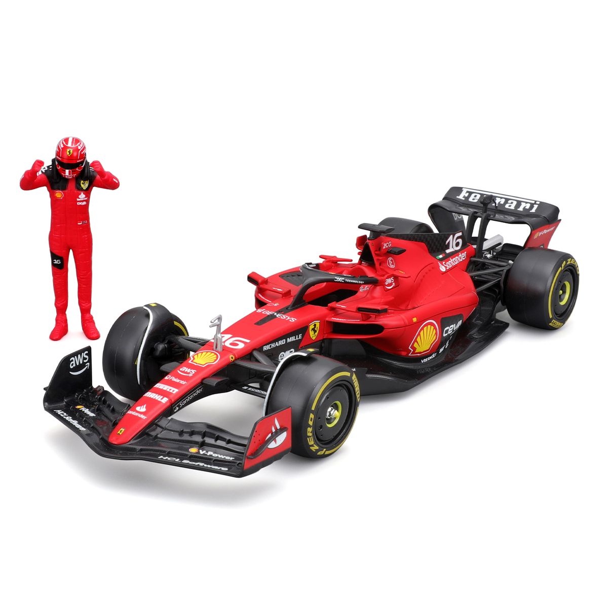 Автомодель с фигуркой - Ferrari SF-23 (1:24)  фото 5