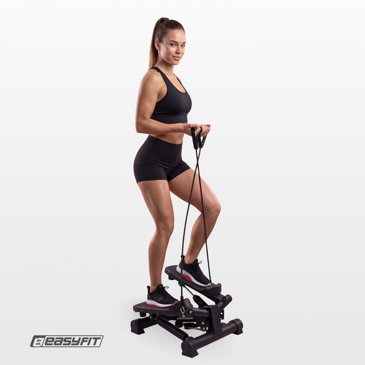 Степпер поворотный EasyFit Pace-В с эспандерами  фото 5