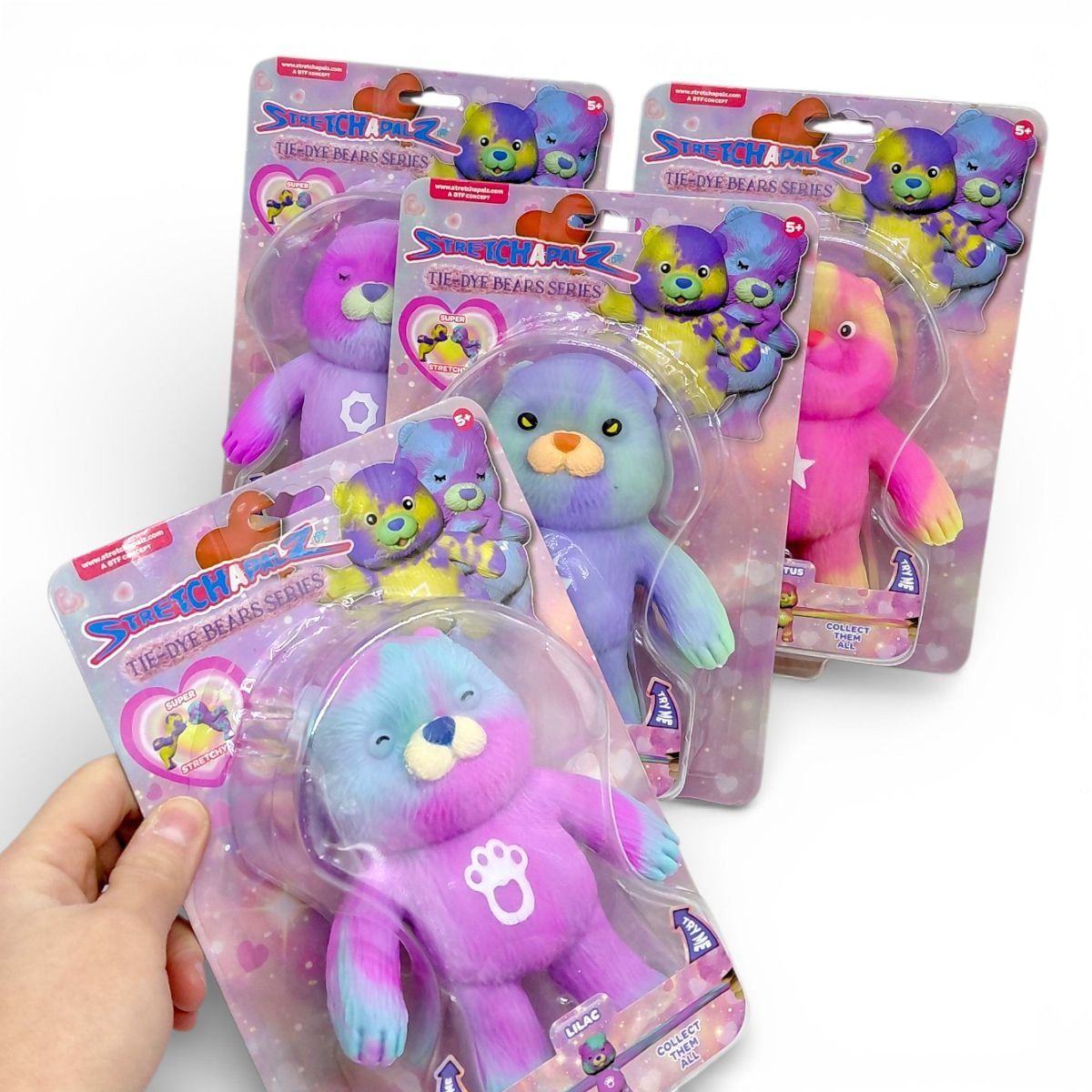 Уценка.  Игрушка-тянучка "Стрейчапалз" 14см, серия TIE DYE BEARS (ВИД1) - Замят угол  фото 5