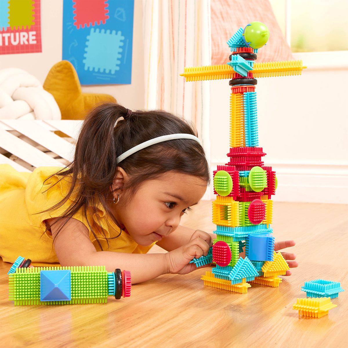 Конструктор серии Bristle Blocks - Строитель, 56 деталей  фото 5