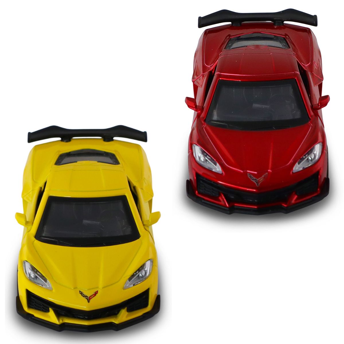 Автомодель – Chevrolet Corvette C8 Z06 2024 (желтый, красный)  фото 5