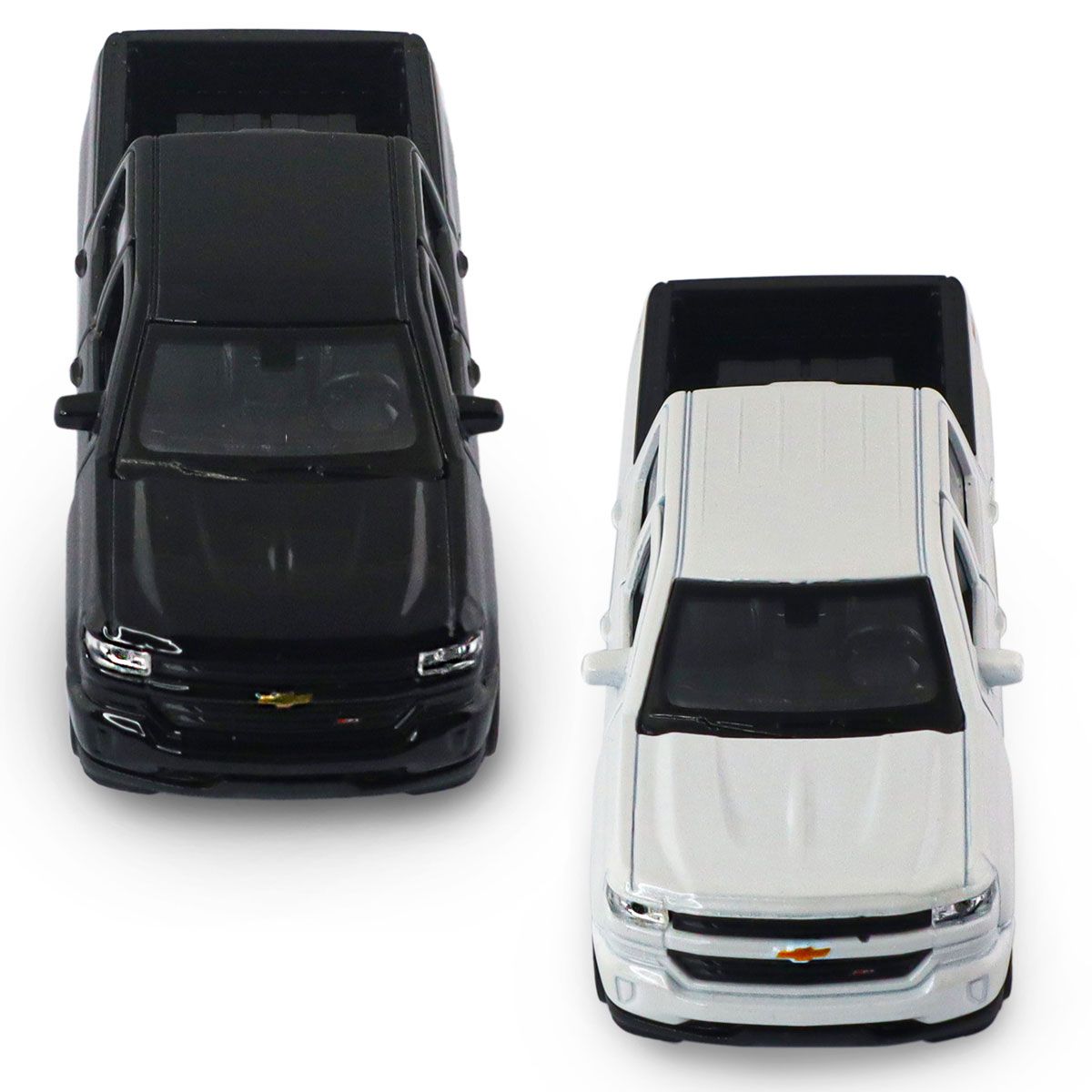 Автомодель - Chevrolet Silverado 2017 (перламутрово-белый, черный)  фото 5