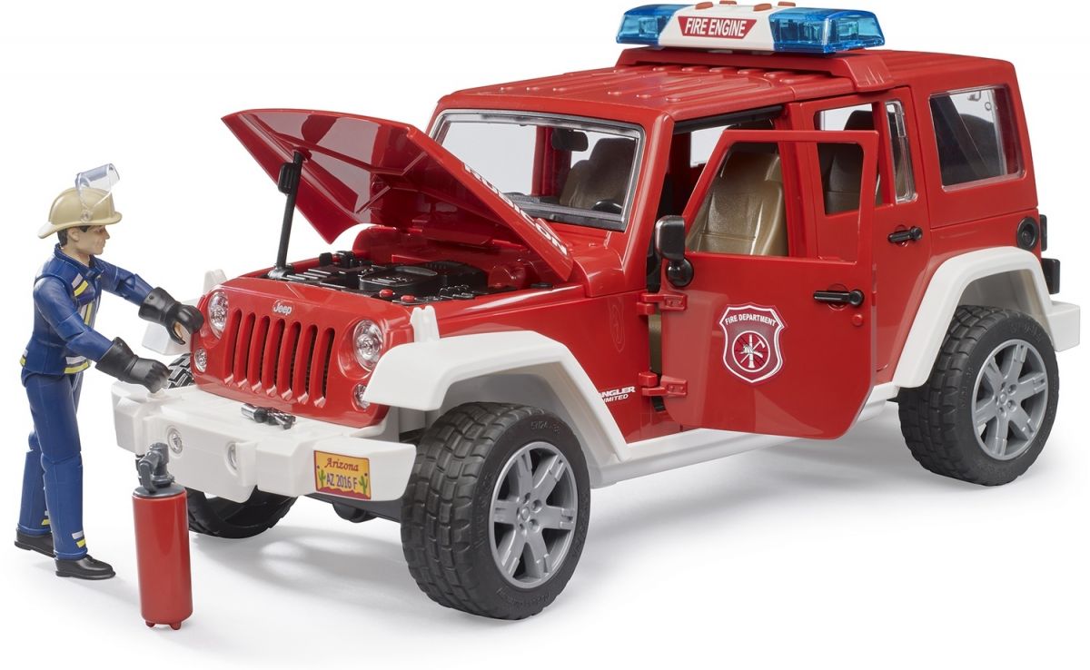 Набір іграшковий Пожежне авто JEEP Wrangler Unlimited Rubicon та фігурка пожежного  фото 5