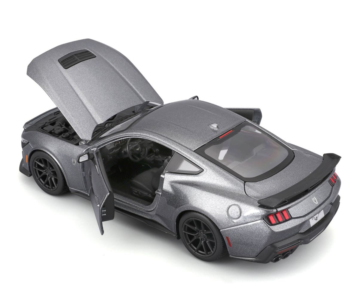 Машинка игрушечная 2024 Ford Mustang Darkhorse масштаб 1:24 серый металлик  фото 5