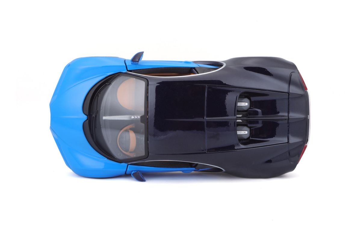 Автомодель в масштабе 1:24 - Bugatti Chiron синий металлик  фото 5