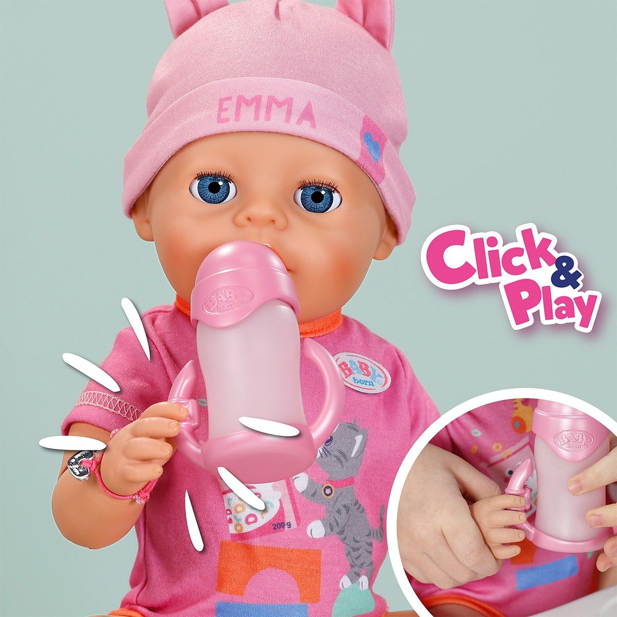 Кукла Baby Born серии Click and Play – Эмма  фото 5