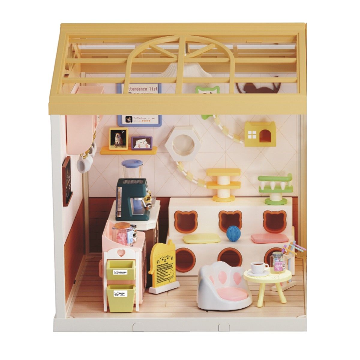 Конструктор-румбокс Mini House серії Інтер'єр – Котокафе (світло)  фото 5