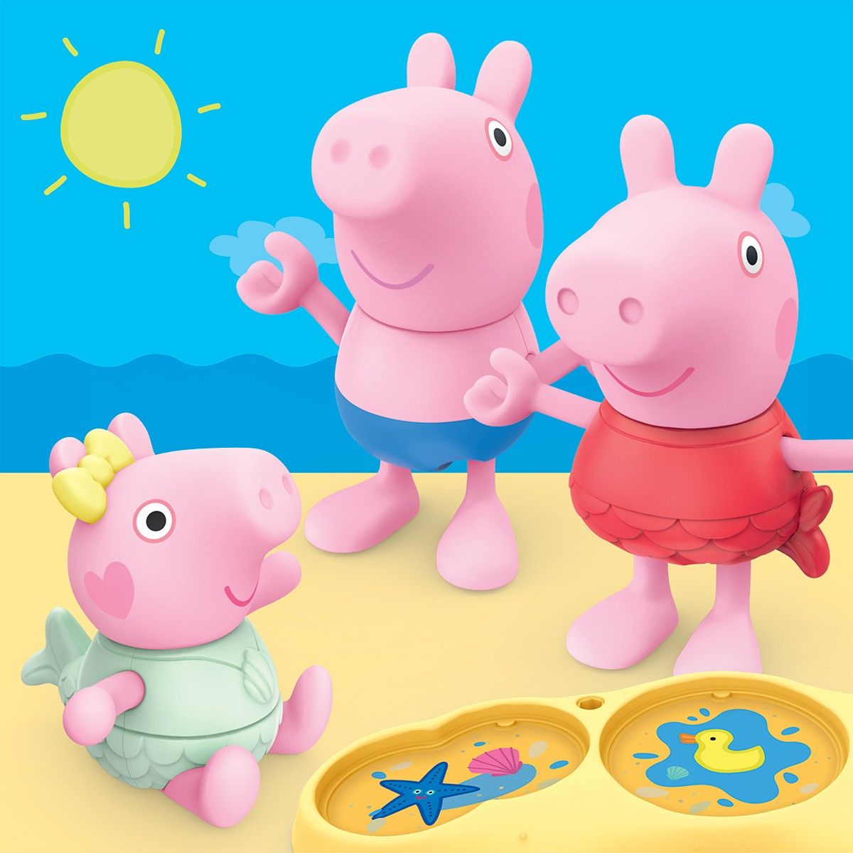Игровой набор Peppa Figurines – Три маленькие свинки на пляже  фото 5