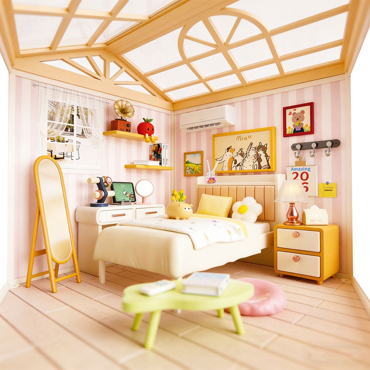 Конструктор-румбокс Mini House серии Интерьер – Спальня (свет)  фото 5