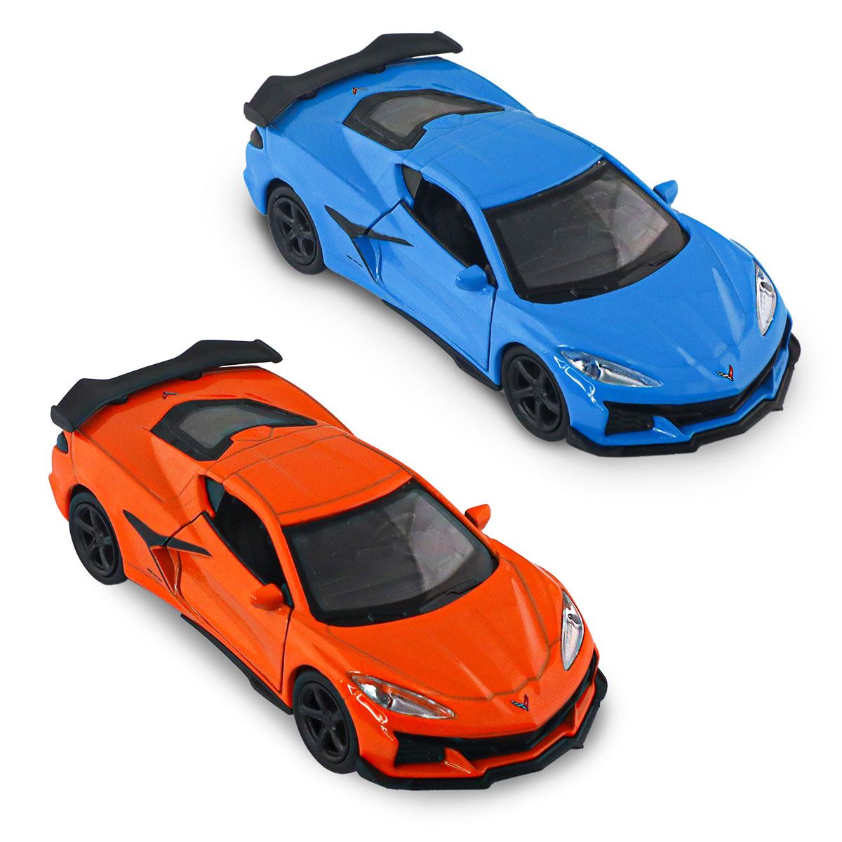 Автомодель - Chevrolet Corvette Z06 2023 (помаранчевий, світло-блакитний)  фото 5
