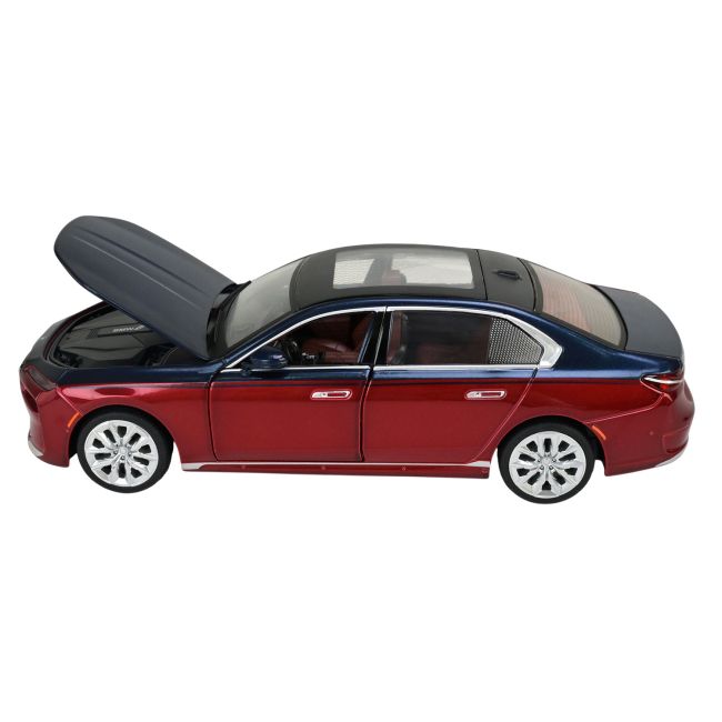 Машина металлическая АВТОПРОМ 1:24 BMW I7 на батарейках, звук, свет  фото 5