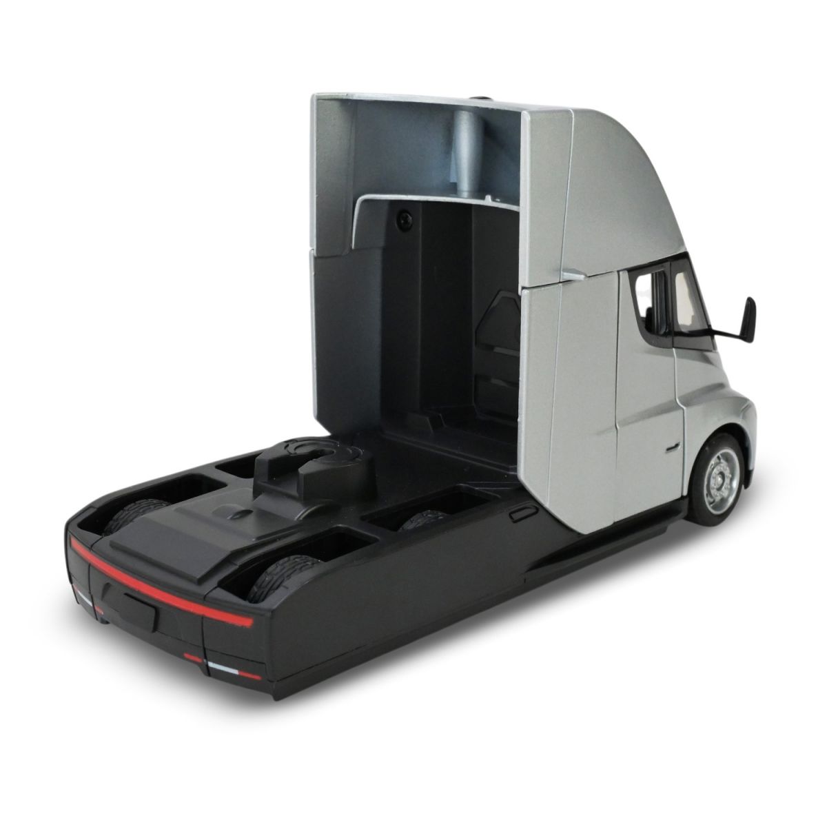 МАШИНА МЕТАЛЕВА "АВТОПРОМ" 1:32 TESLA SEMI TRUCK HEAD (СІРИЙ)  фото 5