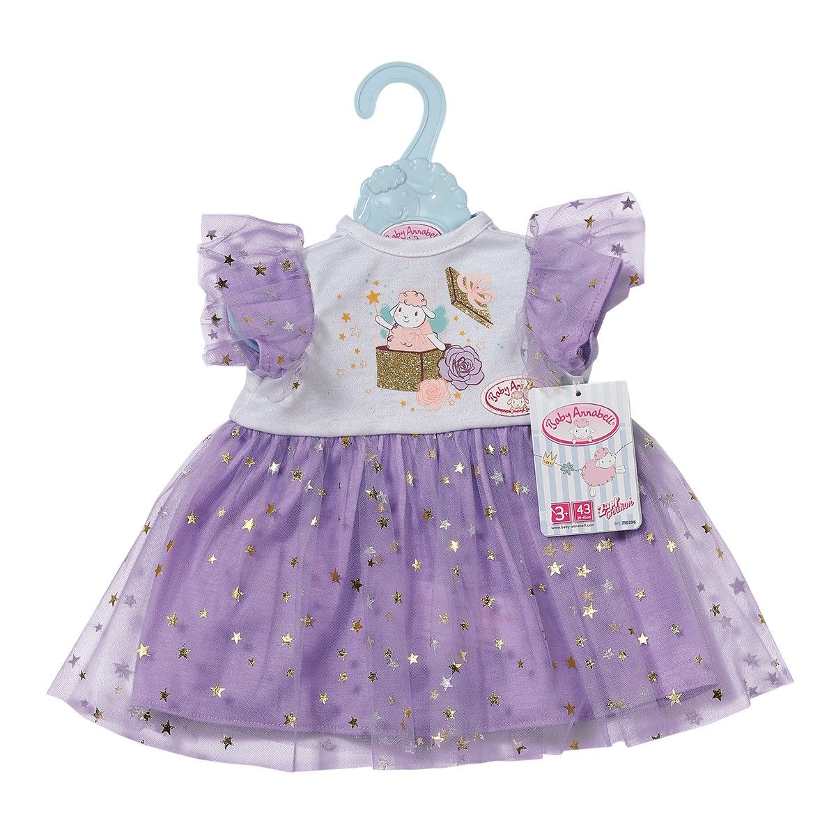 Одежда для куклы Baby Annabell - Сиреневое платье  фото 5
