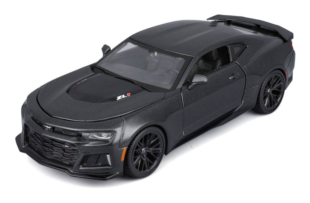 Збірна модель автомобіля 2017 Chevrolet Camaro ZL1, масштаб 1:24 металік сірий  фото 5