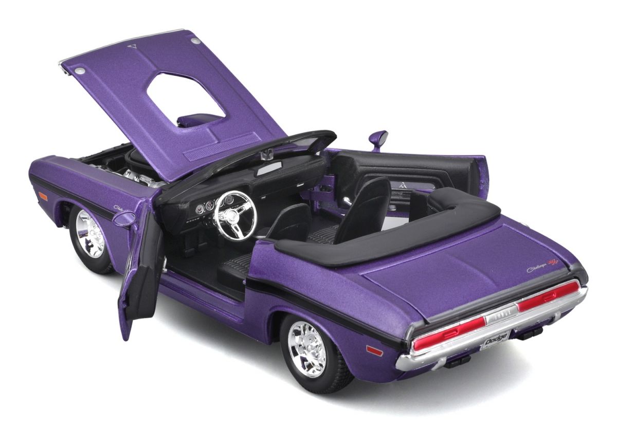 Машинка іграшкова 1970 Dodge Challenger R/T Convertible, масштаб 1:24  фото 5