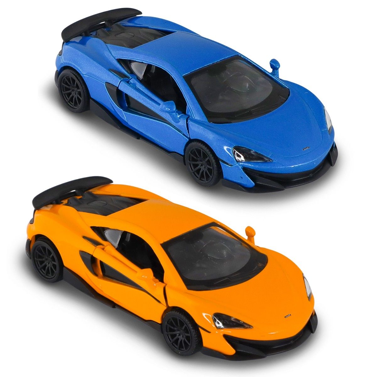 Автомодель – McLaren 600LT (синий, оранжевый)  фото 5