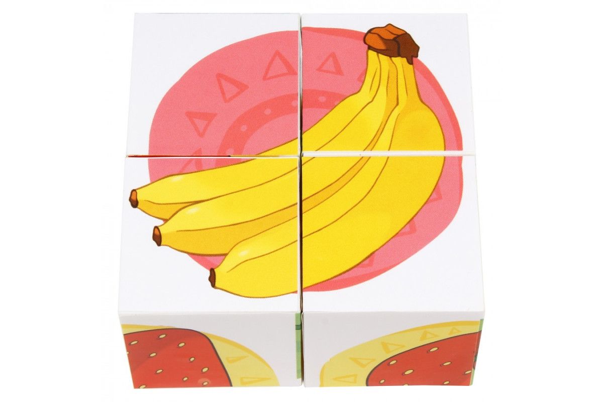 Кубики "Фрукти ТехноК" (4 кубика)  фото 6