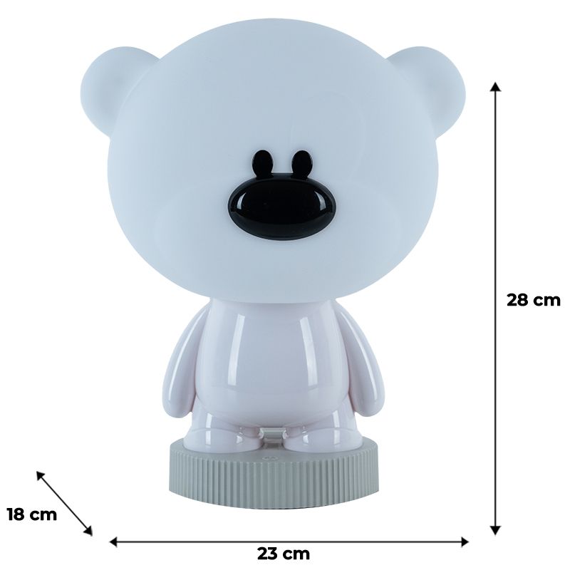 Светильник-ночник LED с аккумулятором Bear, белый Светильник-ночник LED с аккумулятором Bear, белый