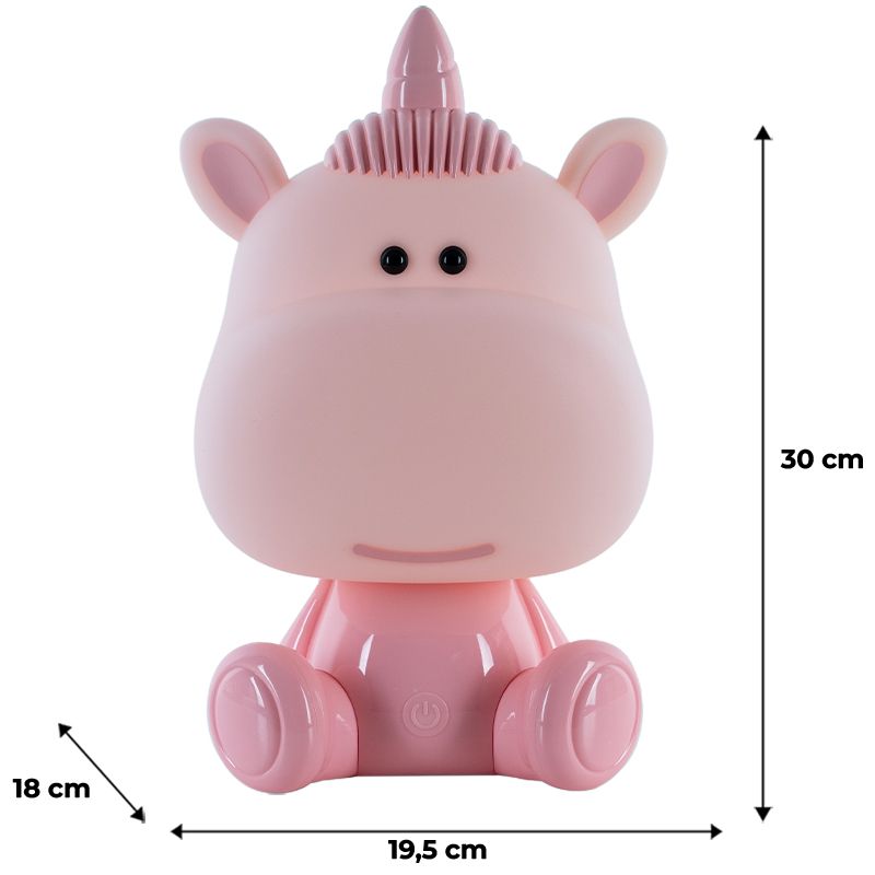 Світильник-нічник LED з акумулятором Unicorn, рожевий Світильник-нічник LED з акумулятором Unicorn, рожевий