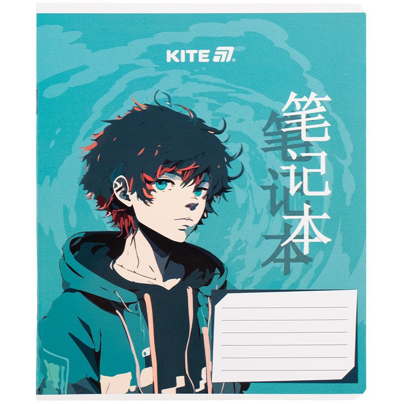 Зошит 18 арк. , кл. , гібр. лак + УФ лак, Kite Anime Зошит 18 арк. , кл. , гібр. лак + УФ лак, Kite Anime