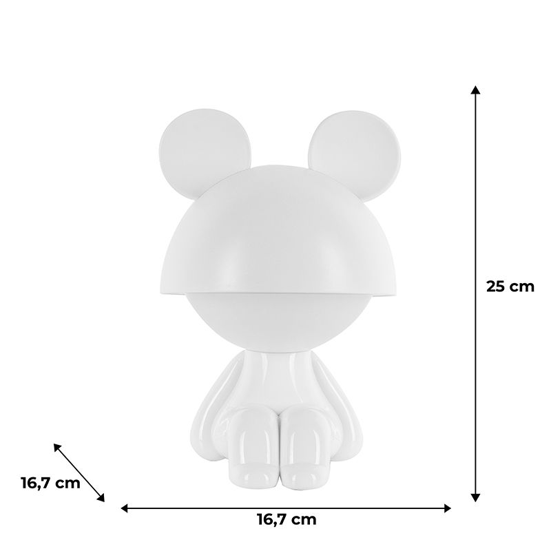 Світильник-нічник LED з акумулятором Cute Mouse, білий Світильник-нічник LED з акумулятором Cute Mouse, білий