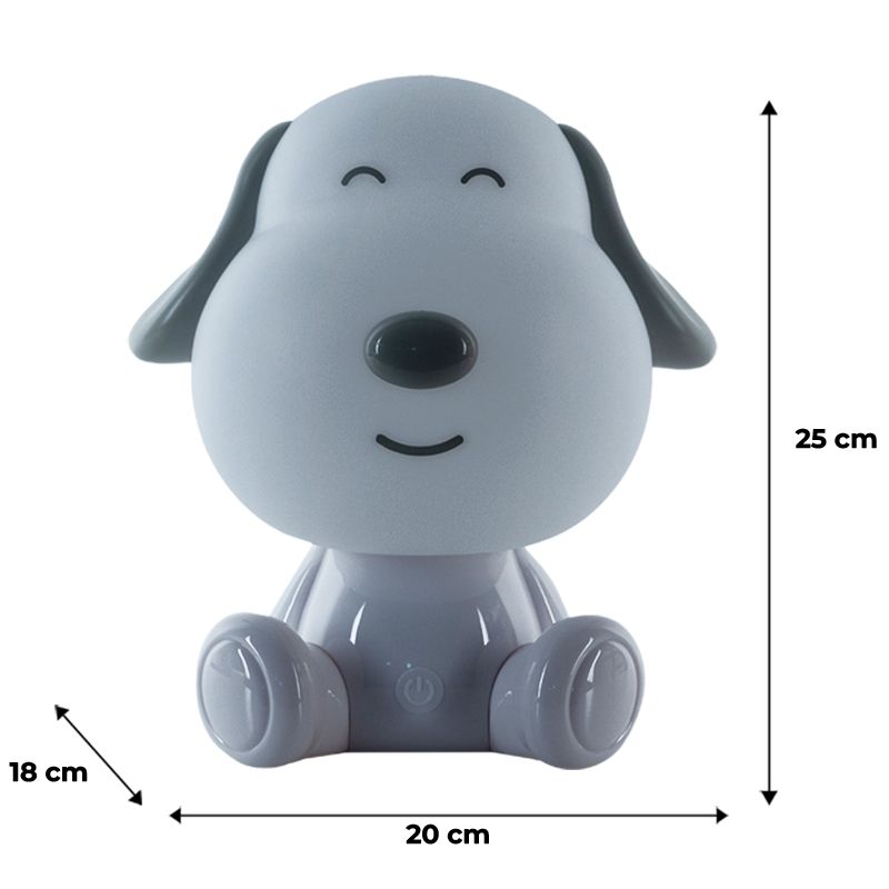 Світильник-нічник LED з акумулятором Doggy, білий Світильник-нічник LED з акумулятором Doggy, білий