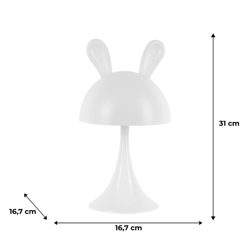 Світильник-нічник LED з акумулятором Simple Bunny, білий Світильник-нічник LED з акумулятором Simple Bunny, білий