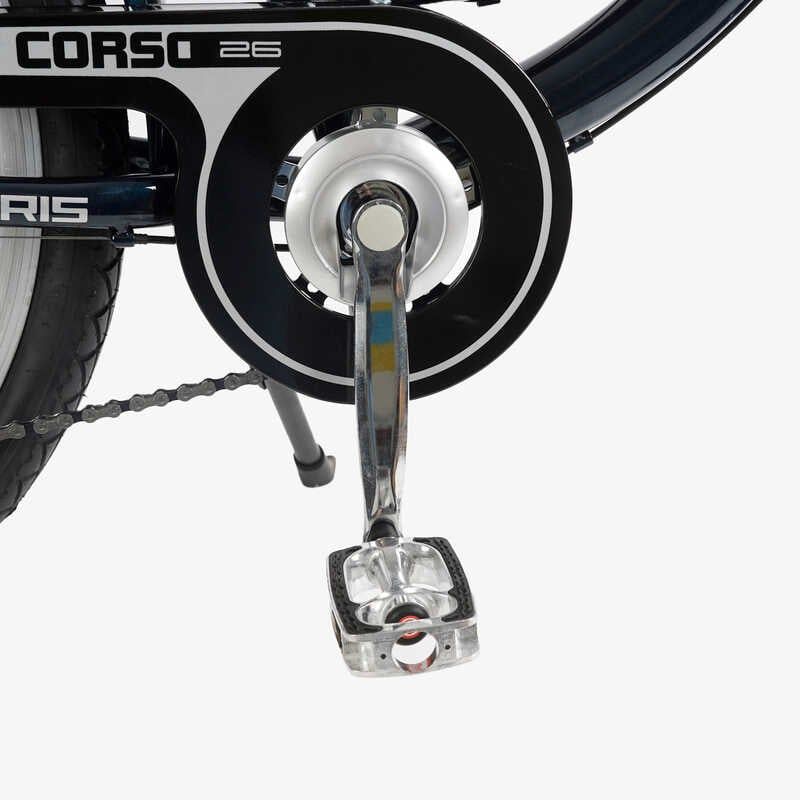 Велосипед міський Corso «Polaris» 26`` PS-12833 + КОШИК СИНІЙ сталева рама 16. 5``, Shimano 7 швидкостей, корзина, багажник фото 6 Велосипед міський Corso «Polaris» 26`` PS-12833 + КОШИК СИНІЙ сталева рама 16. 5``, Shimano 7 швидкостей, корзина, багажник фото 6