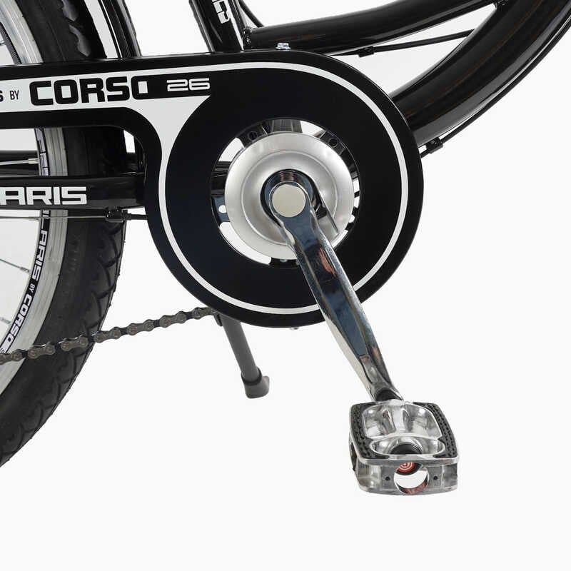 Велосипед міський Corso «Polaris» 26`` PS-80110 + КОШИК ЧОРНИЙ сталева рама 16. 5``, Shimano 7 швидкостей, корзина, багажник фото 6 Велосипед міський Corso «Polaris» 26`` PS-80110 + КОШИК ЧОРНИЙ сталева рама 16. 5``, Shimano 7 швидкостей, корзина, багажник фото 6