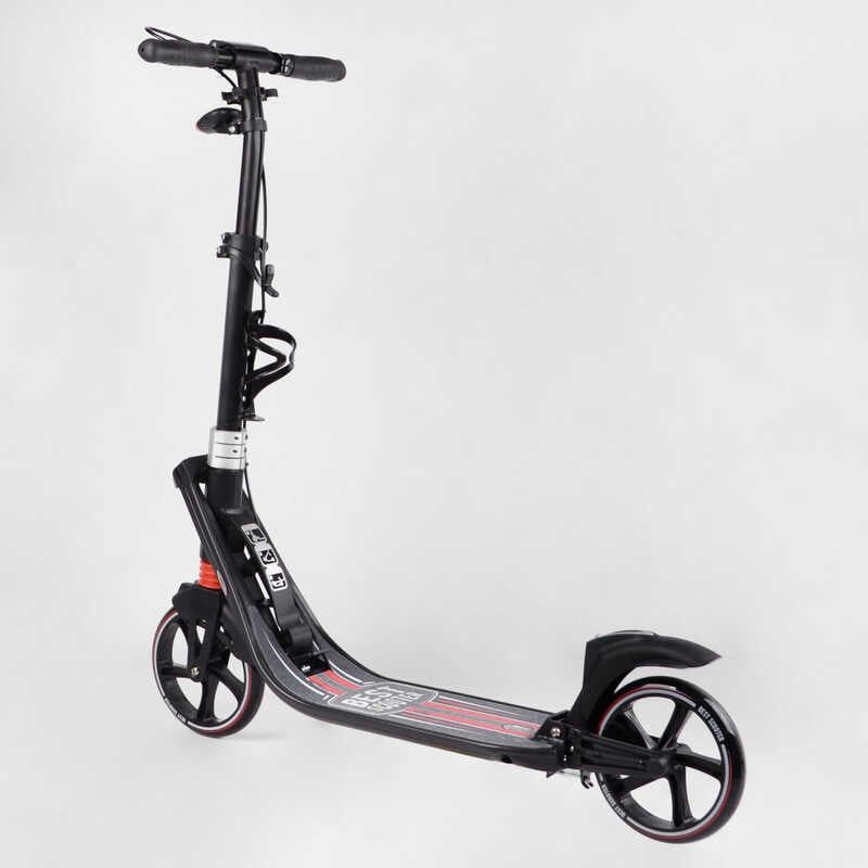 Самокат двоколісний "Best Scooter" (ФАРА, колеса PU 200мм, 2 амортизатори, затискач керма, ручне гальмо, в коробці) фото 6 Самокат двоколісний "Best Scooter" (ФАРА, колеса PU 200мм, 2 амортизатори, затискач керма, ручне гальмо, в коробці) фото 6