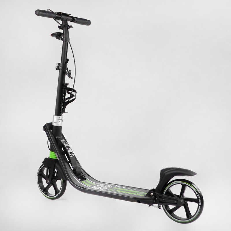 Самокат двоколісний "Best Scooter" (ФАРА, колеса PU 200мм, 2 амортизатори, затискач керма, ручне гальмо, в коробці) фото 6 Самокат двоколісний "Best Scooter" (ФАРА, колеса PU 200мм, 2 амортизатори, затискач керма, ручне гальмо, в коробці) фото 6