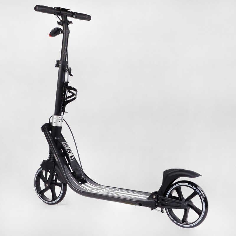 Самокат двоколісний "Best Scooter" (ФАРА, колеса PU 200мм, 2 амортизатори, затискач керма, ручне гальмо, в коробці) фото 6 Самокат двоколісний "Best Scooter" (ФАРА, колеса PU 200мм, 2 амортизатори, затискач керма, ручне гальмо, в коробці) фото 6