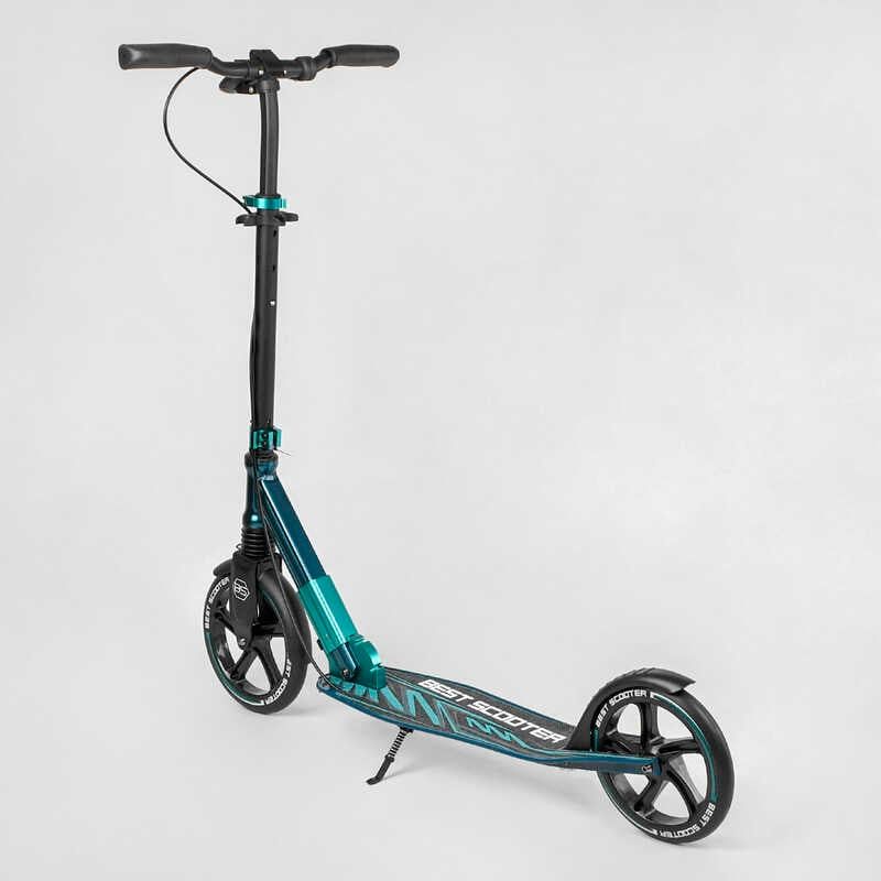 Самокат алюмінієвий "Best Scooter" (колеса PU, ФАРА, затискач керма, d передніх коліс - 230мм, d задніх коліс 200мм, 1 амортизатор передній) фото 6 Самокат алюмінієвий "Best Scooter" (колеса PU, ФАРА, затискач керма, d передніх коліс - 230мм, d задніх коліс 200мм, 1 амортизатор передній) фото 6