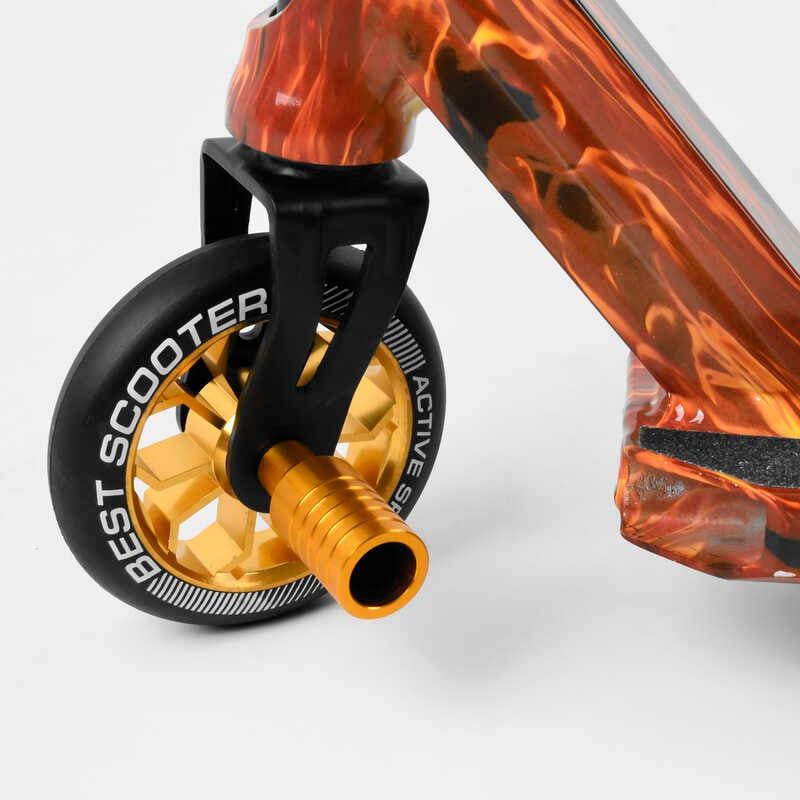 Самокат трюковий "Best Scooter" (HIC-система, ПЕГИ, алюмінієвий диск та дека з ПРИНТОМ, колеса PU, d = 110мм, ширина керма - 60 см) фото 6 Самокат трюковий "Best Scooter" (HIC-система, ПЕГИ, алюмінієвий диск та дека з ПРИНТОМ, колеса PU, d = 110мм, ширина керма - 60 см) фото 6
