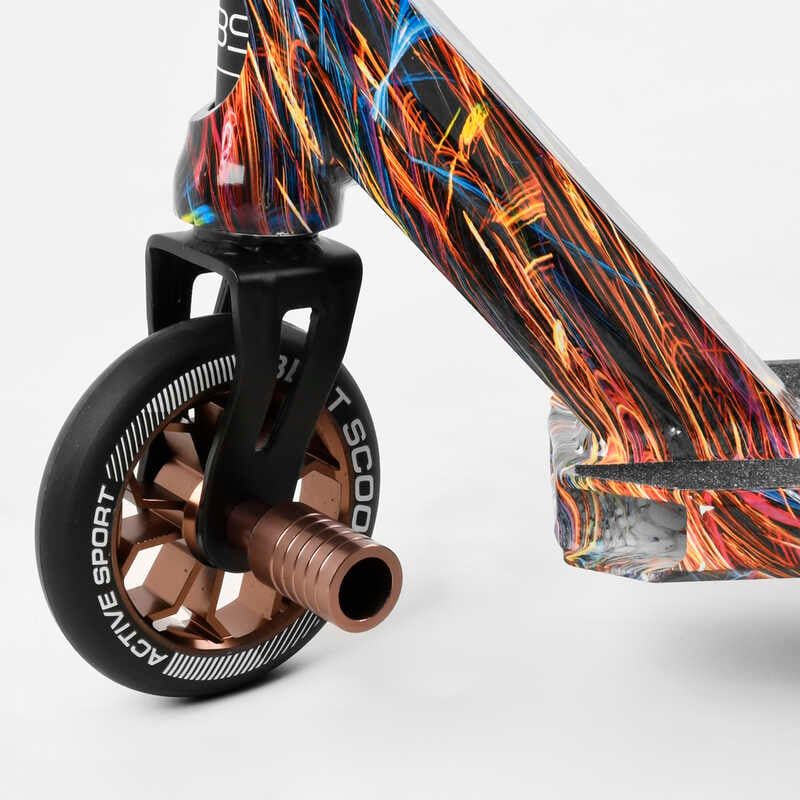Самокат трюковий "Best Scooter" (HIC-система, ПЕГИ, алюмінієвий диск та дека з ПРИНТОМ, колеса PU, d = 110мм, ширина керма - 60 см) фото 6 Самокат трюковий "Best Scooter" (HIC-система, ПЕГИ, алюмінієвий диск та дека з ПРИНТОМ, колеса PU, d = 110мм, ширина керма - 60 см) фото 6