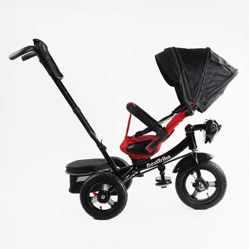 Велосипед-коляска Best Trike ПОВОРОТНЕ СИДІННЯ, СКЛАДНЕ КЕРМО, ФАРА МУЗИЧНА З USB, Bluetooth НАДУВНІ КОЛЕСА, ПУЛЬТ ВКЛЮЧЕННЯ СВІТЛА І ЗВУКУ  фото 6