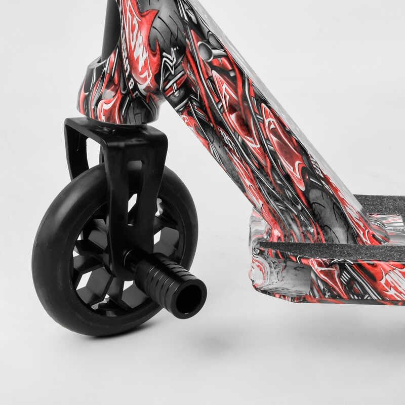 Самокат трюковий "Best Scooter" (HIC-система, ПЕГИ, алюмінієвий диск та дека з ПРИНТОМ, колеса PU, d = 110 мм, ширина керма - 60 см, в коробці) фото 6 Самокат трюковий "Best Scooter" (HIC-система, ПЕГИ, алюмінієвий диск та дека з ПРИНТОМ, колеса PU, d = 110 мм, ширина керма - 60 см, в коробці) фото 6