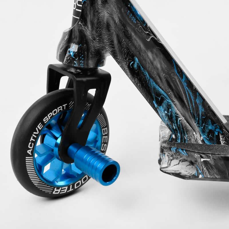 Самокат трюковий "Best Scooter" (HIC-система, ПЕГИ, алюмінієвий диск та дека з ПРИНТОМ, колеса PU, d = 110мм, ширина керма - 60 см) фото 6 Самокат трюковий "Best Scooter" (HIC-система, ПЕГИ, алюмінієвий диск та дека з ПРИНТОМ, колеса PU, d = 110мм, ширина керма - 60 см) фото 6