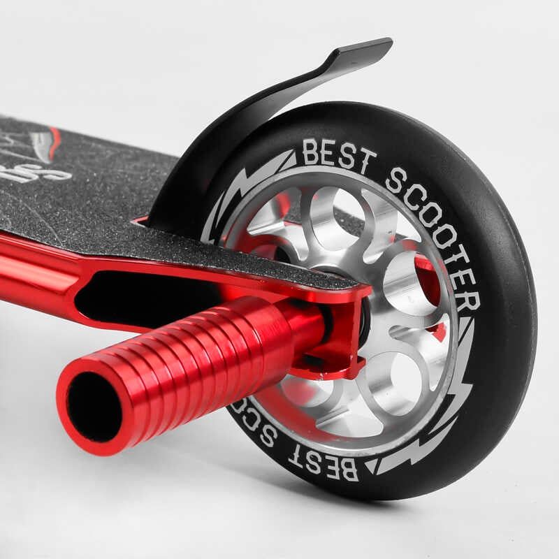 Самокат трюковий "Best Scooter" (HIC-система, ПЕГИ, алюмінієвий диск та дека, АНОДОВАНЕ ФАРБУВАННЯ, колеса PU, d = 110мм, ширина керма - 60 см) фото 6 Самокат трюковий "Best Scooter" (HIC-система, ПЕГИ, алюмінієвий диск та дека, АНОДОВАНЕ ФАРБУВАННЯ, колеса PU, d = 110мм, ширина керма - 60 см) фото 6