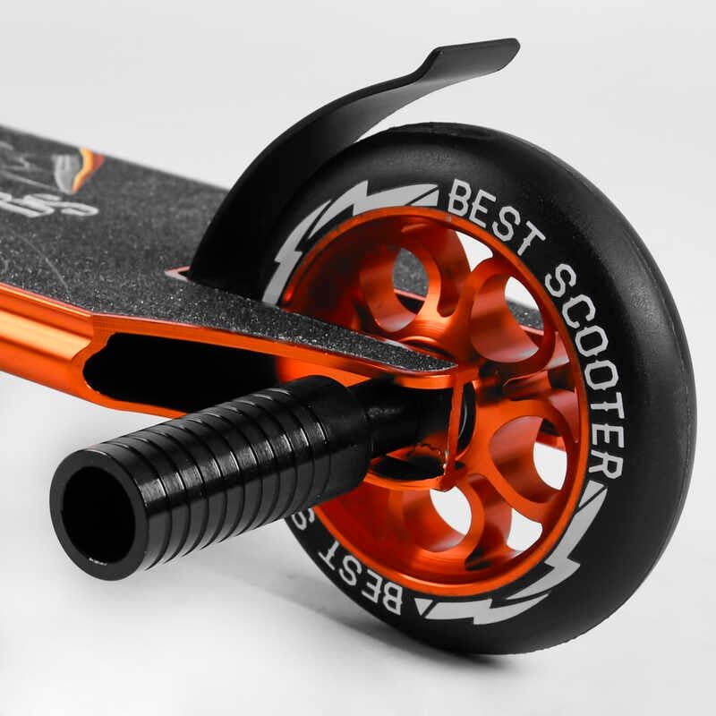 Самокат трюковий "Best Scooter" (HIC-система, ПЕГИ, алюмінієвий диск та дека, АНОДОВАНЕ ФАРБУВАННЯ, колеса PU, d = 110мм, ширина керма - 60 см) фото 6 Самокат трюковий "Best Scooter" (HIC-система, ПЕГИ, алюмінієвий диск та дека, АНОДОВАНЕ ФАРБУВАННЯ, колеса PU, d = 110мм, ширина керма - 60 см) фото 6