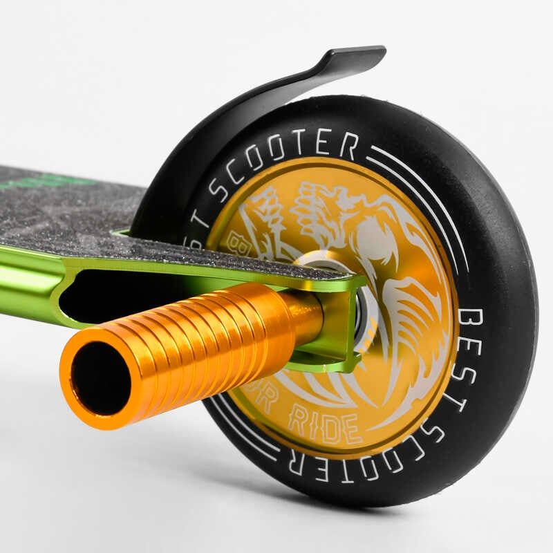 Самокат трюковий "Best Scooter" (HIC-система, ПЕГИ, алюмінієвий диск та дека, АНОДОВАНЕ ФАРБУВАННЯ, колеса PU, d = 110мм, ширина керма - 60 см) фото 6 Самокат трюковий "Best Scooter" (HIC-система, ПЕГИ, алюмінієвий диск та дека, АНОДОВАНЕ ФАРБУВАННЯ, колеса PU, d = 110мм, ширина керма - 60 см) фото 6