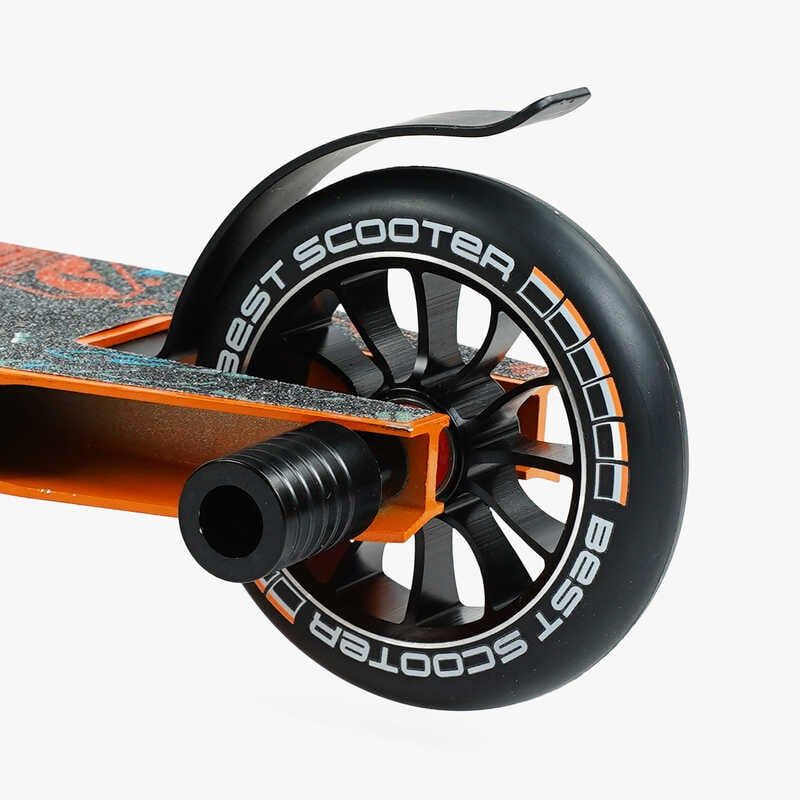Самокат трюковий "Best Scooter" (HIC-система, Пегі, алюмінієвий диск і дека, колеса PU d-110мм, ширина керма - 52 см, висота - 83 см) фото 6 Самокат трюковий "Best Scooter" (HIC-система, Пегі, алюмінієвий диск і дека, колеса PU d-110мм, ширина керма - 52 см, висота - 83 см) фото 6