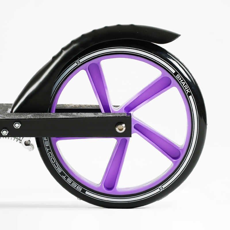 Самокат двоколісний "Best Scooter SHARK" (з ручним гальмом, затискач керма, колеса PU - 20 см, 1 амортизатор, в коробці)  фото 6