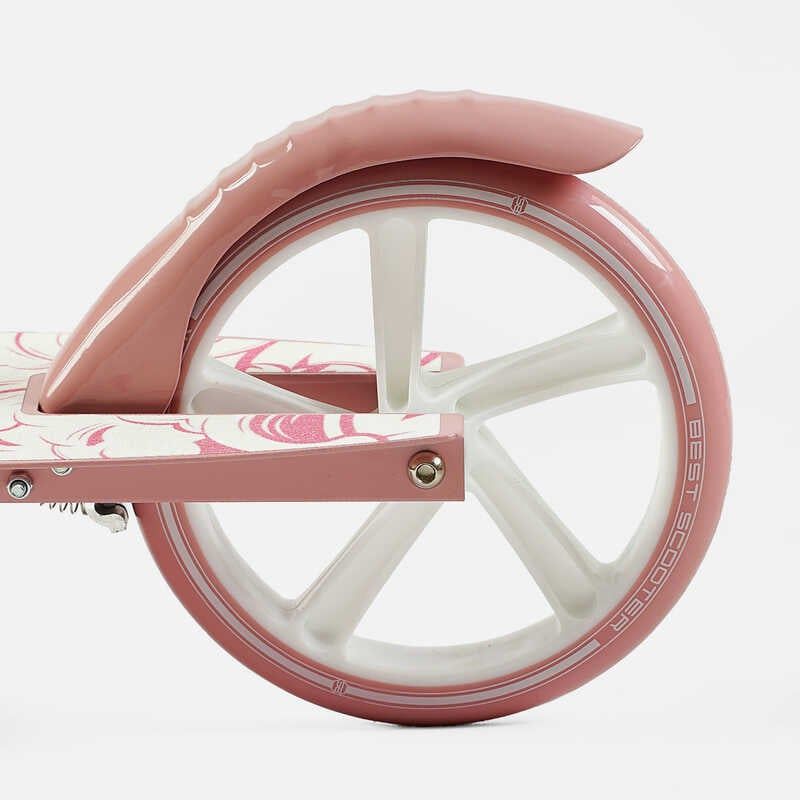 Самокат двухколесный "Best Scooter SHARK" (с ручным тормозом, зажим руля, колеса PU – 20 см, 1 амортизатор, в коробке)  фото 6