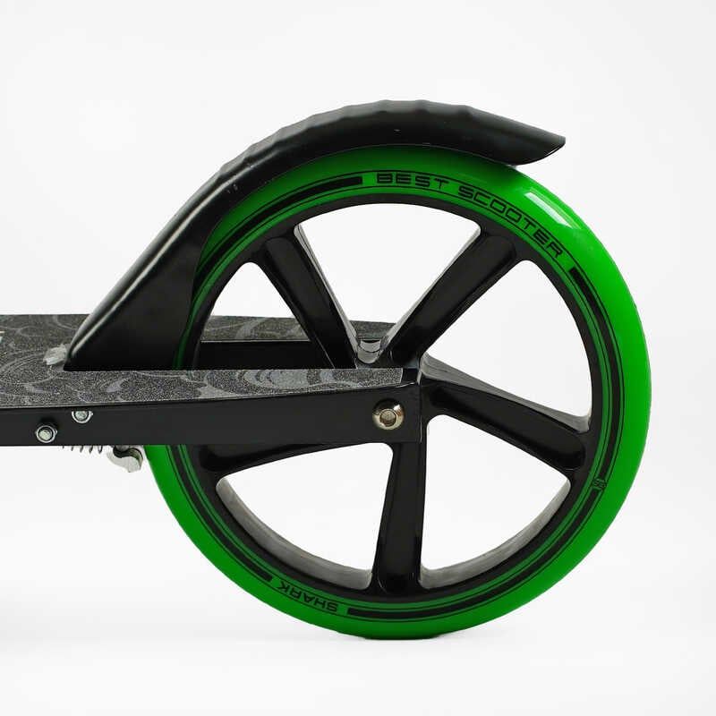Самокат двоколісний "Best Scooter SHARK" (з ручним гальмом, затискач керма, колеса PU - 20 см, 1 амортизатор, в коробці) фото 6 Самокат двоколісний "Best Scooter SHARK" (з ручним гальмом, затискач керма, колеса PU - 20 см, 1 амортизатор, в коробці) фото 6