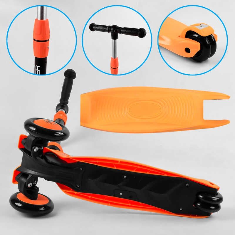 Самокат-велобіг 3в1 триколісний BS-50584 (4) Best Scooter, 3 колеса PU зі світлом, сидіння, амортизатори, батьківська ручка фото 6 Самокат-велобіг 3в1 триколісний BS-50584 (4) Best Scooter, 3 колеса PU зі світлом, сидіння, амортизатори, батьківська ручка фото 6