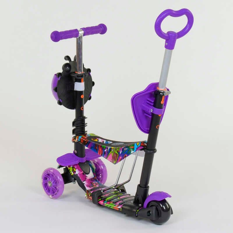 Самокат 5в1 13400 (1) Best Scooter, АБСТРАКЦІЯ, PU колеса, ПІДСВІЧУВАННЯ КОЛІС, в коробці фото 6 Самокат 5в1 13400 (1) Best Scooter, АБСТРАКЦІЯ, PU колеса, ПІДСВІЧУВАННЯ КОЛІС, в коробці фото 6